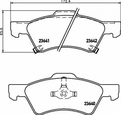 HELLA PAGID 8db355010061 -  Комплект тормозных колодок, дисковый тормоз